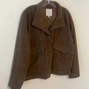 Avec Les Filles Brown Courdory Jacket Blazer Size XL